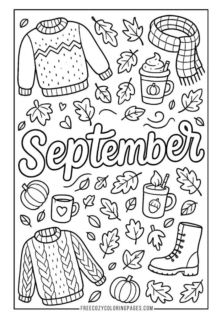 september coloring pages