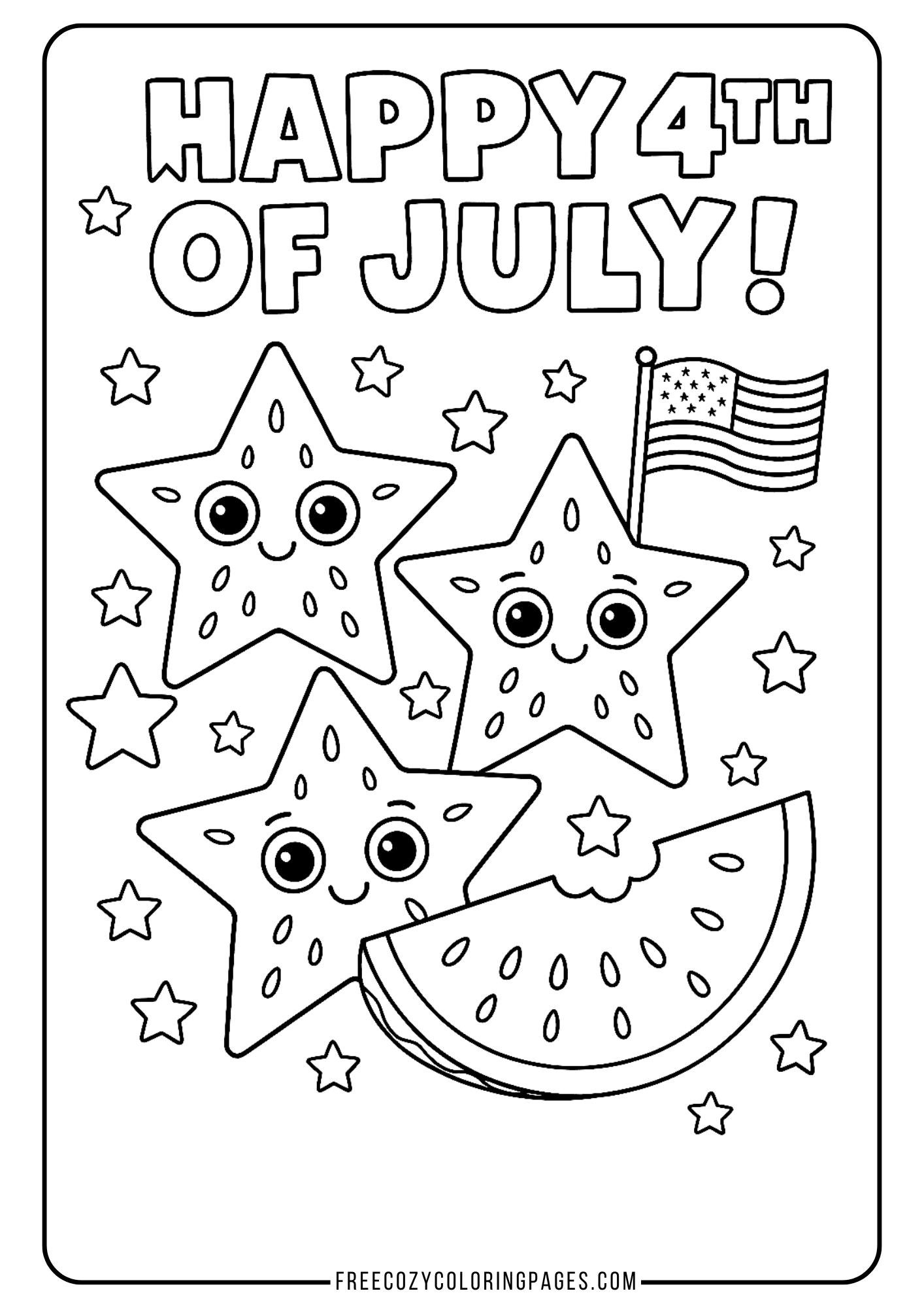 fourth of july coloring page