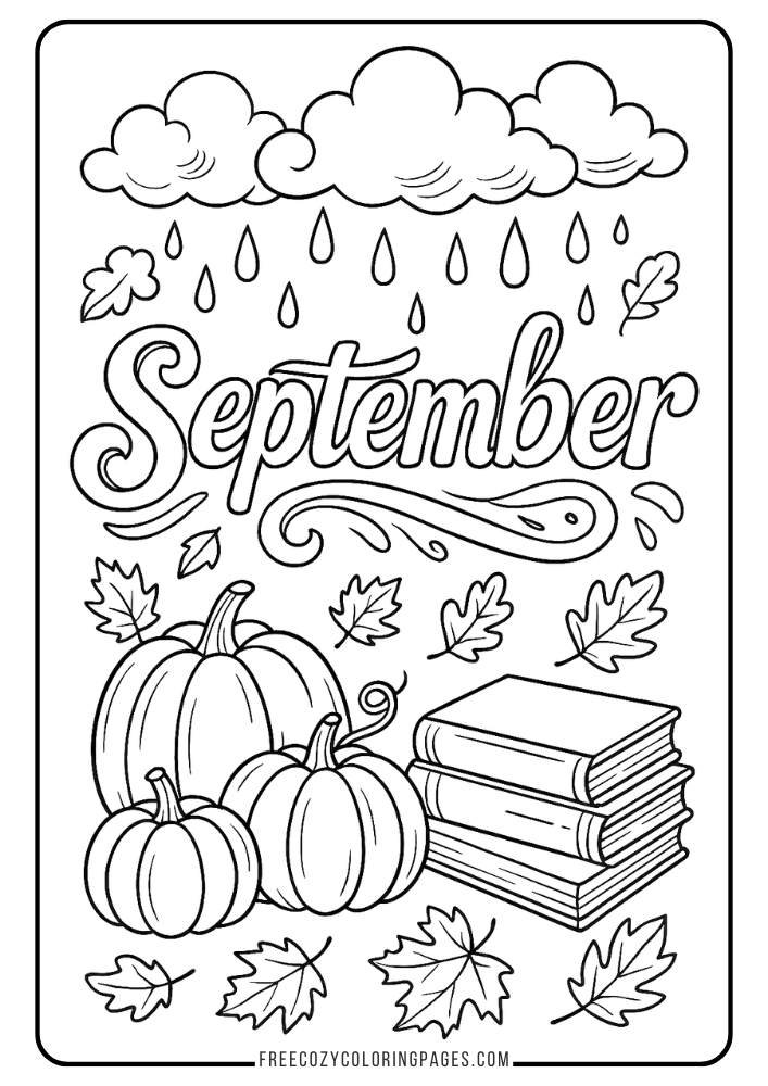 september coloring page