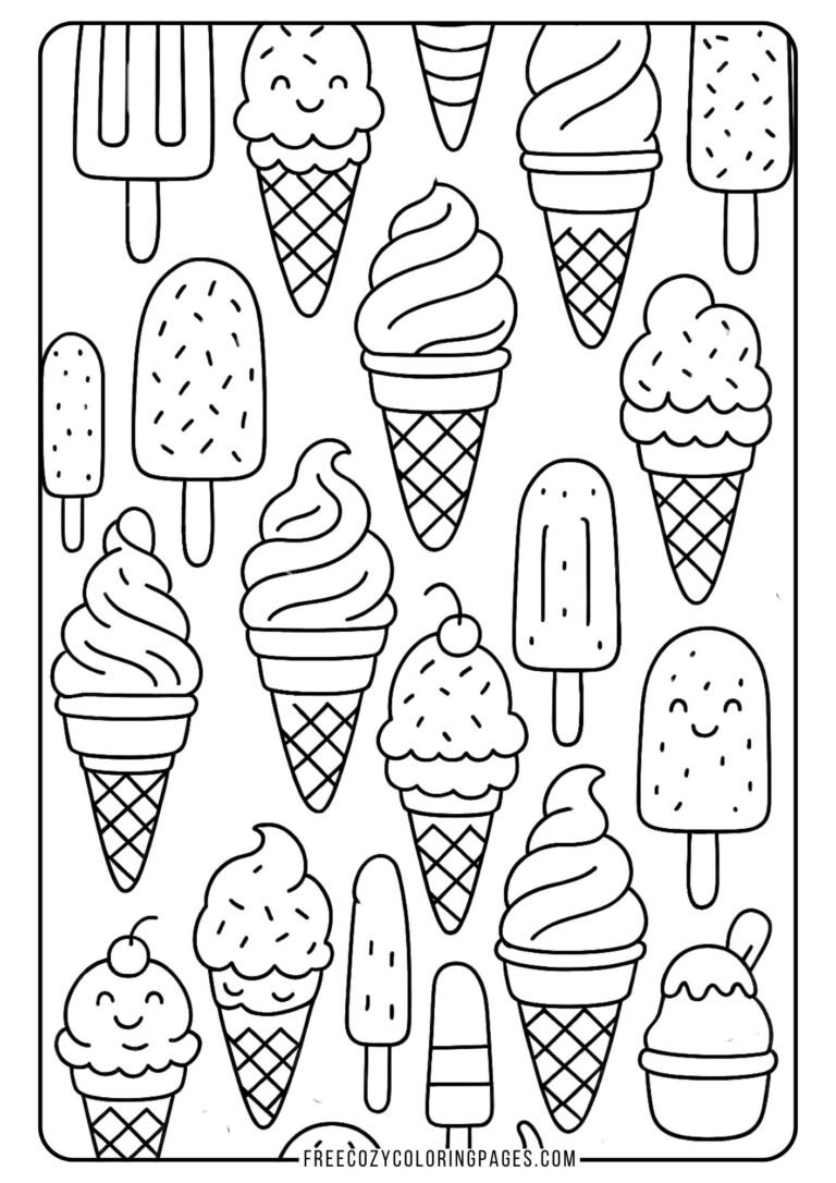ice cream coloring page